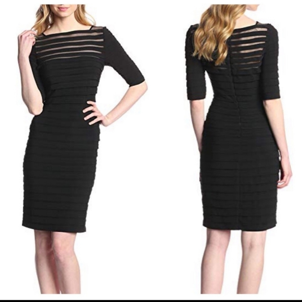 Darling of the party in this Adriana Papell Black Ruffle Dress size 12